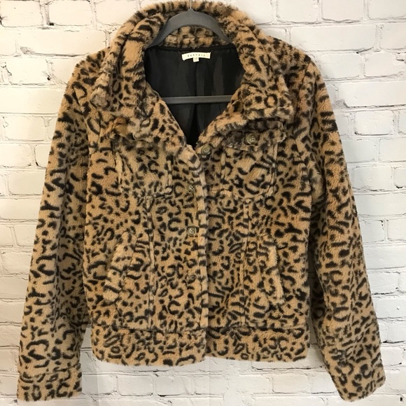 Baevely Welcome to the Jungle Faux Fur Animal Print Coat size SMALL - Picture 7 of 8